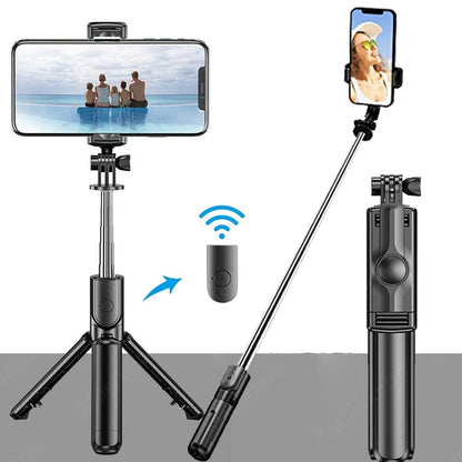 Phone Holder Wireless Selfie Stick Tripod 360 Degree Rotation Support For iPhone Xiaomi Samsung Mobile Phone Live Video Stand