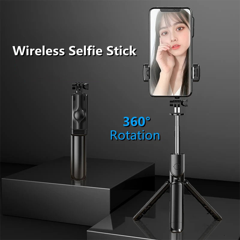 Phone Holder Wireless Selfie Stick Tripod 360 Degree Rotation Support For iPhone Xiaomi Samsung Mobile Phone Live Video Stand