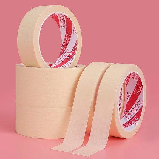 Masking Tape White Color Single Side Tape Adhesive Crepe Paper for Oil Painting Sketch Drawing Supplies Car Paintin  Paper etc