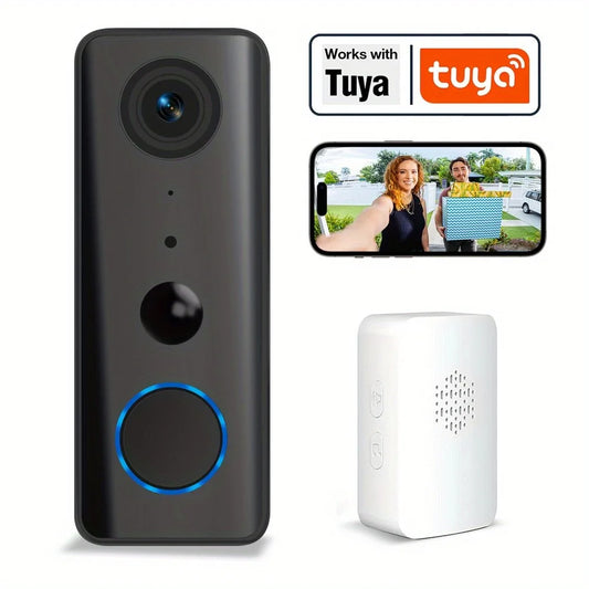 Smart Video Doorbell Wireless, Doorbell Camera with Chime,  WiFi Doorbell Camera for Home Security,  PIR Motion Detection