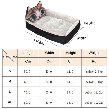 Winter Warm Puppy Cat Bed Sofa Washable Cartoon Pet Beds for Small Dogs Cats Yorkies Katten Kennels Pets Products Accessories