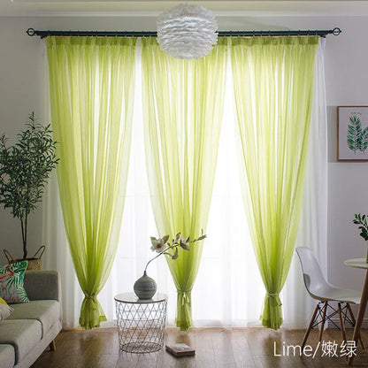 Light Purple Sheer Curtain Panels Light Filtering Window Curtain Drapes Treatment for Kitchen, Bedroom Children  living Room