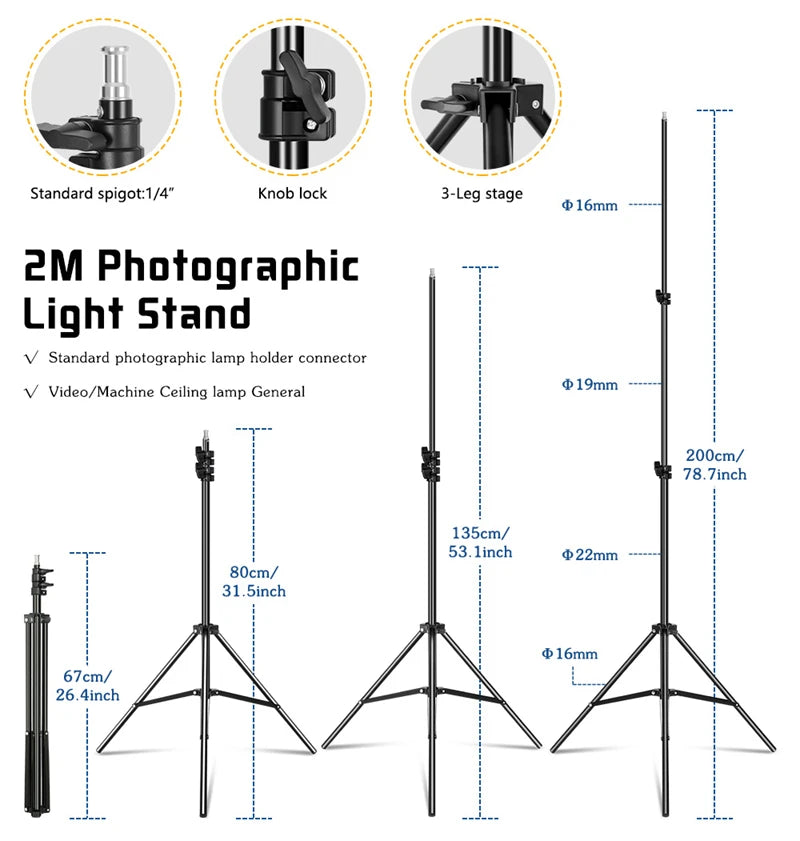 Softbox 50x70CM Photography Four Lamp Holders Lighting Kit With Photographic Tripod And Portable Bag For Photo Studio Shooting