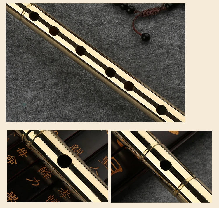 Professional  H62 Brass Tube  CDEFG Key 8 Holes Flute  Chinese Metal Flute  Classic Woodwind Musical Instrument