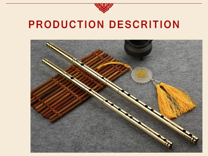 Professional  H62 Brass Tube  CDEFG Key 8 Holes Flute  Chinese Metal Flute  Classic Woodwind Musical Instrument