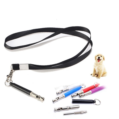 Adjustable Pet Dogs Training Whistle With Rope Behavior Training Ultrasonic Sound Flute Pet Discipline Silent Control Tools