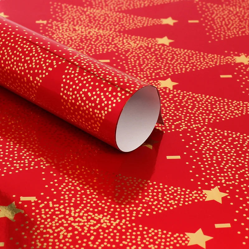 Fold 50*70cm wrapping paper Valentine Aluminum Foil Gradient Holiday gift paper Christmas gift wrapping paper