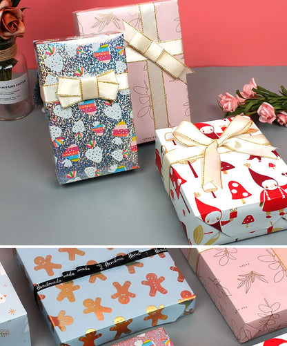 Fold 50*70cm wrapping paper Valentine Aluminum Foil Gradient Holiday gift paper Christmas gift wrapping paper