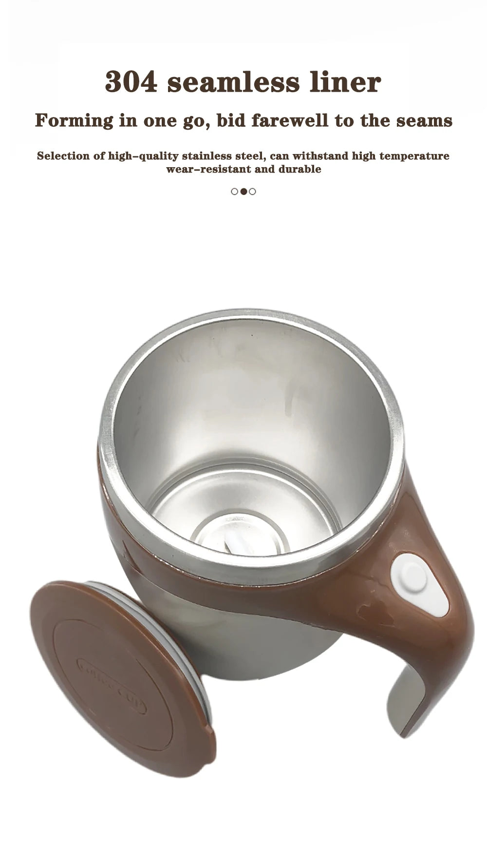 Lazy Coffee Stirring Cup Auto Stirring Cup Magnetic Rotating Electric Milk Cup Mark Cup 304 Stainless Steel