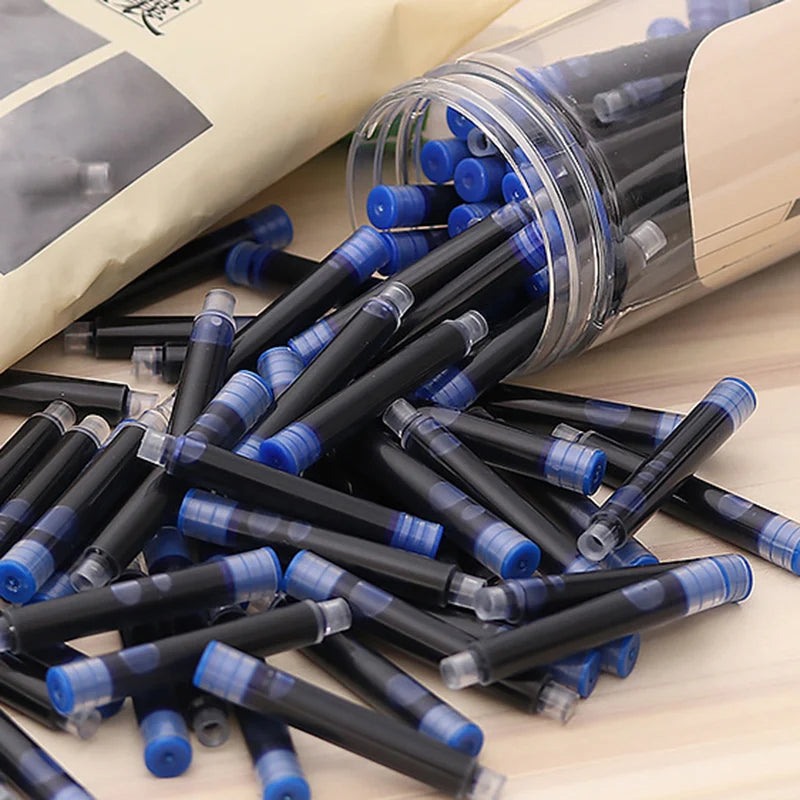 2.6/3.4mm Disposable Fountain Pen Ink Cartridge Pen Refill Black/Red/Blue Ink Set School Office Supplies Stationery Gifts 50pcs