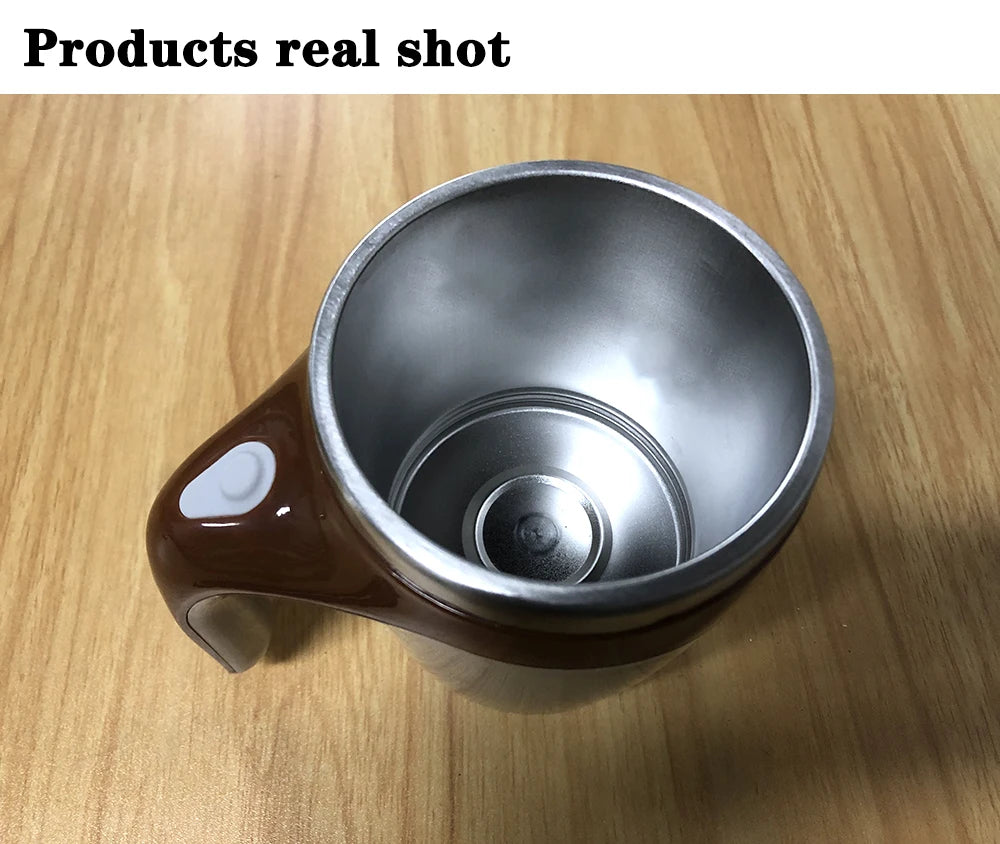 Lazy Coffee Stirring Cup Auto Stirring Cup Magnetic Rotating Electric Milk Cup Mark Cup 304 Stainless Steel