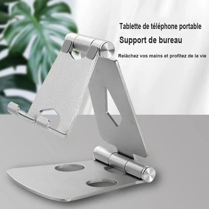 Aluminum Phablet Phone Universal Desktop Stand Double Folding Portable Telescopic Stand Folding Storage Multi Angle Adjustment