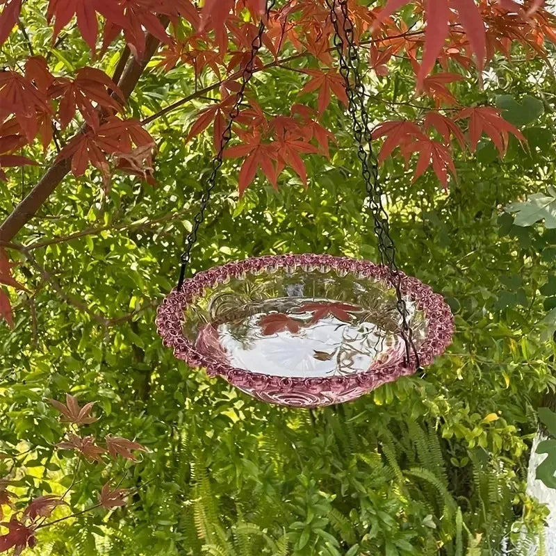 New Hanging Bird Feeder Bird Bath Garden Outdoor Hummingbird Feeder Birdbath Balcony Outdoor Decoration Bird Pet Supplies