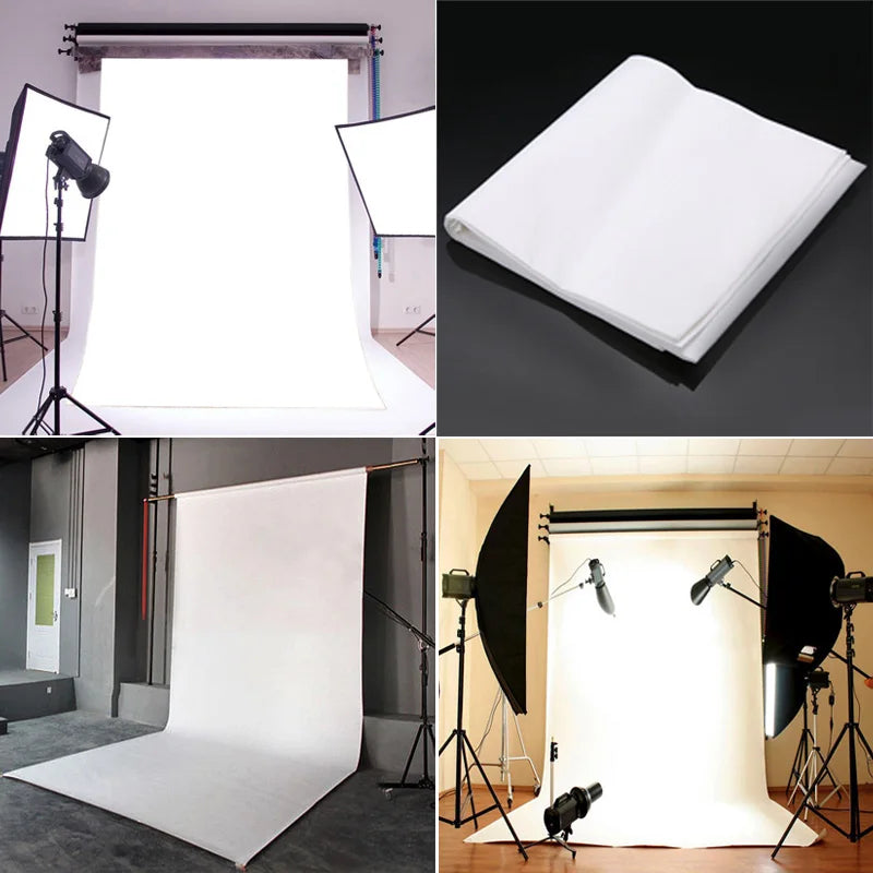 1 Pcs Portable Durable White Vinyl Photography Backdrop Cloth Studio Photo Background Props Photography Backgrou