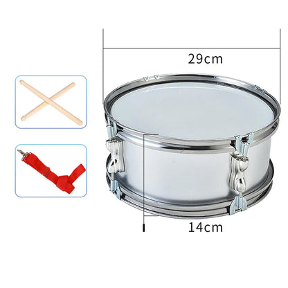 11" Snare Drum with Gloves Lightweight Musical Instruments Percussion Instrument for Kids Children Adults Gifts