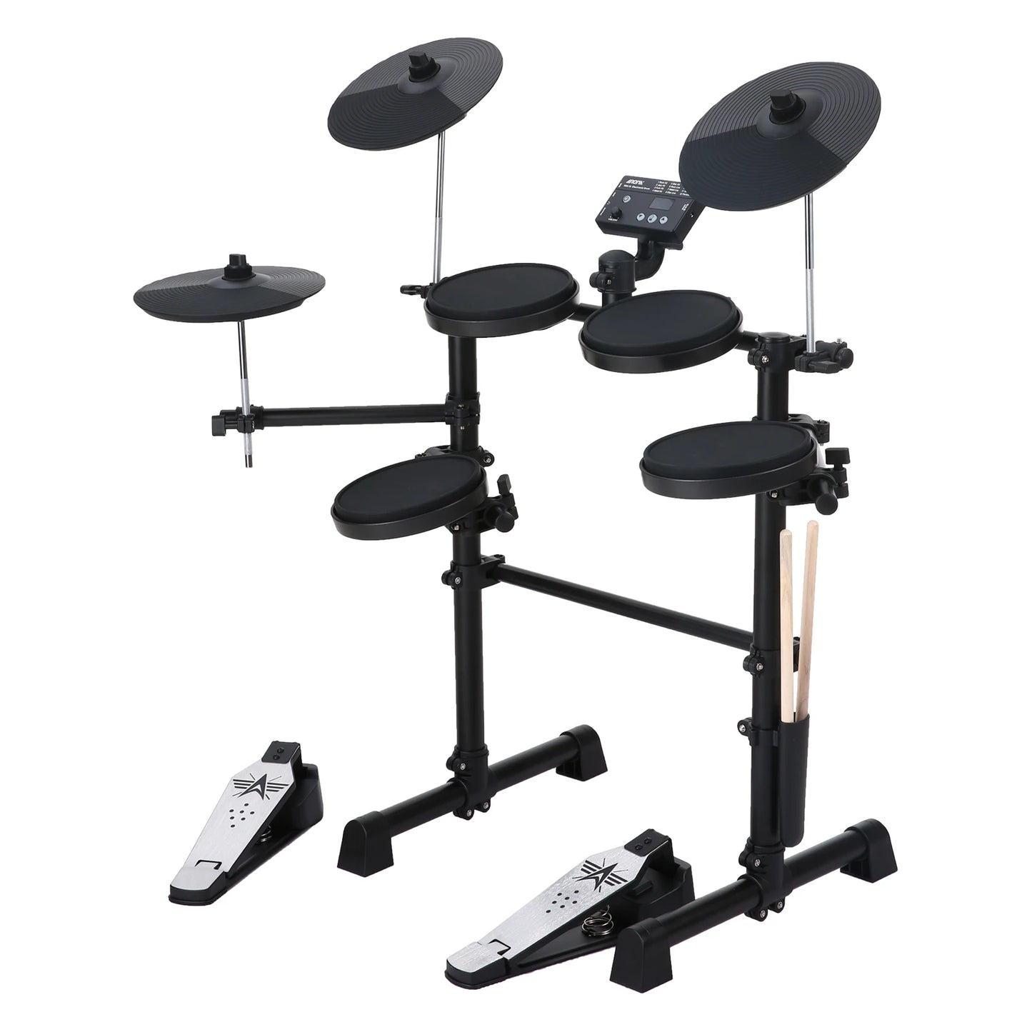 Electric Drum Set 8 Piece Electronic Drum Kit for Adult Beginner 144 Sounds Hi-Hat Pedals and USB MIDI Connection Music Gifts