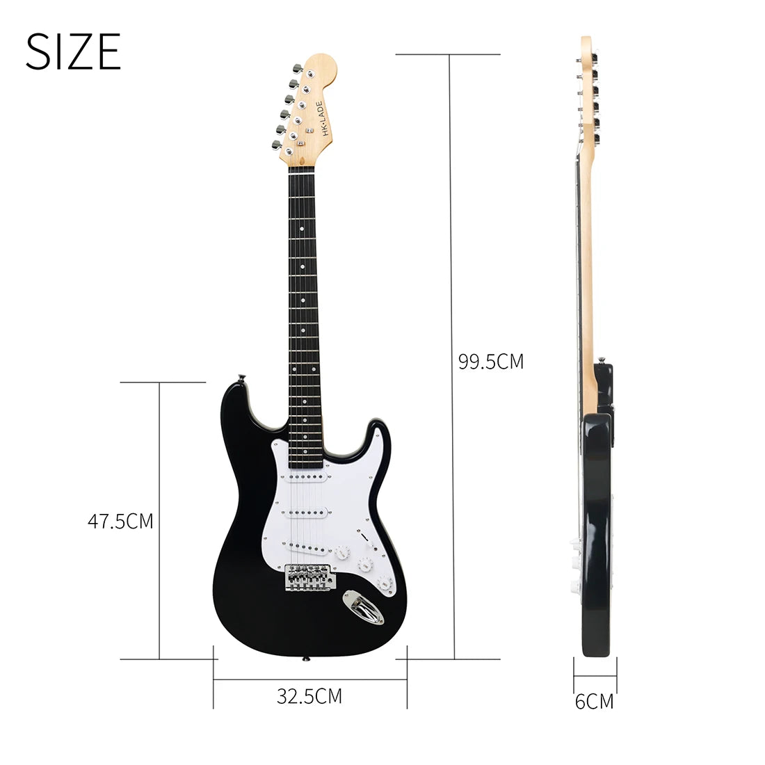 39 Inch 6 Strings Electric Guitar 22 Frets Maple Body Electric Guitarra With Bag Amp Strap Picks Guitar Parts & Accessories