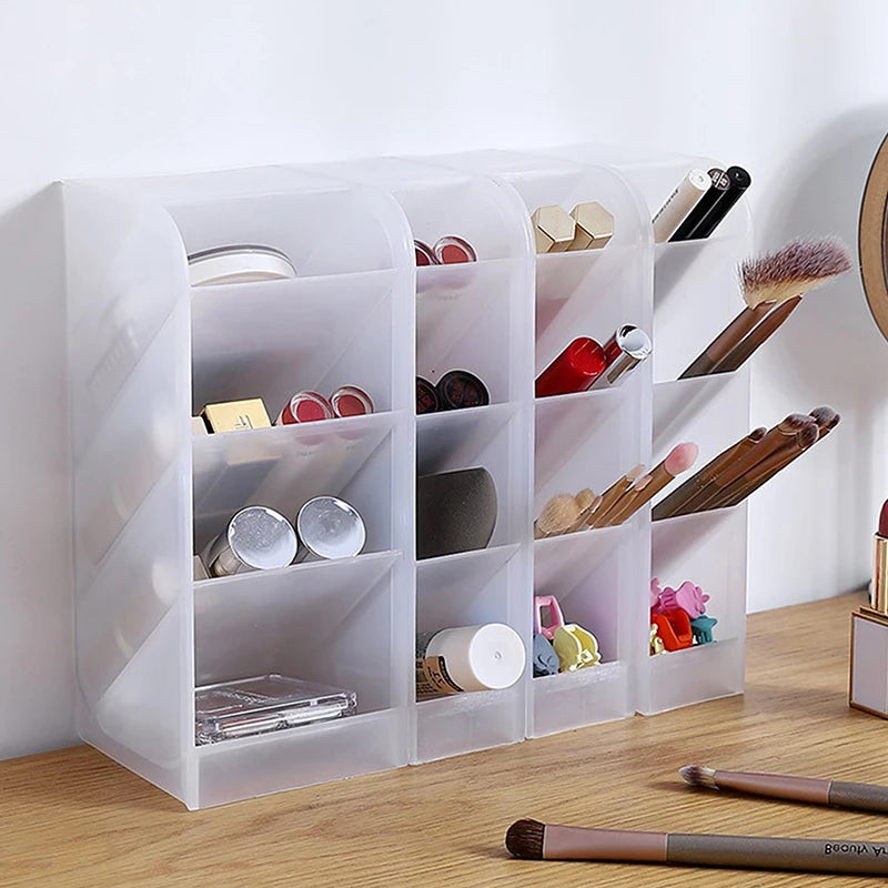 Kawaii Large Capacity Desk Pen Holder Pencil Makeup Storage Box Desktop Organizer Stand Box School Office Stationery