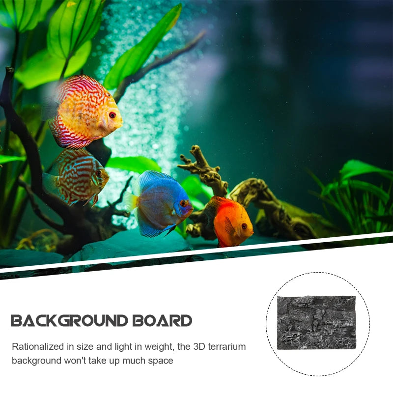 Background Rock Fish Tank Boards 3d Glass Animals Reptile Cork Terrarium Pu Snake Habitat Terrariums for reptiles