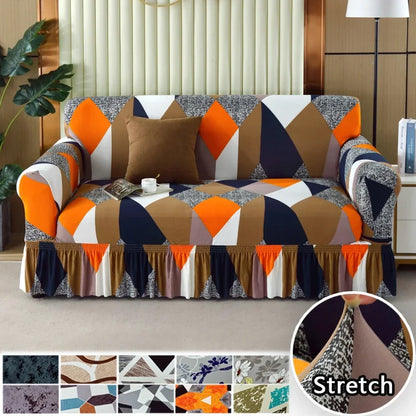 Geometric Sofa Cover For Living Room Adjustable Couch Cover Corner L Shape Stretch Sofa Slipcover Combination Chaise Home Decor