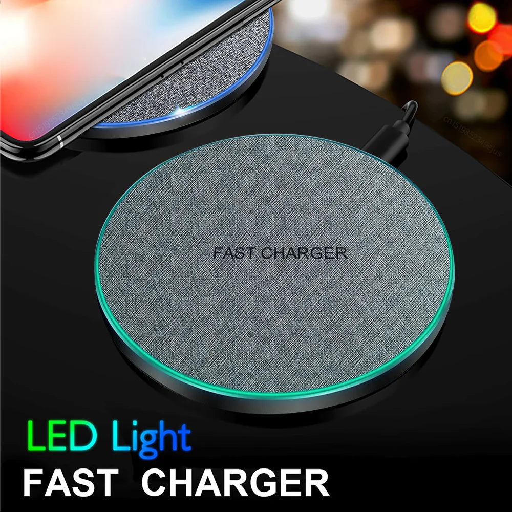 Wireless Charger Pad for Samsung Galaxy S24 S23 S22 USB C Fast Wireless Induction Charging Station for iPhone 15 14 13 12 ProMax