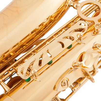 Eb Alto New Saxophone High Quality Brass Gold Lacquer E Flat Alto Sax Woodwind Instrument with Carrying Case and Accessories