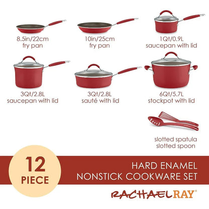 Cucina Nonstick Cookware Pots and Pans Set, 12 Piece