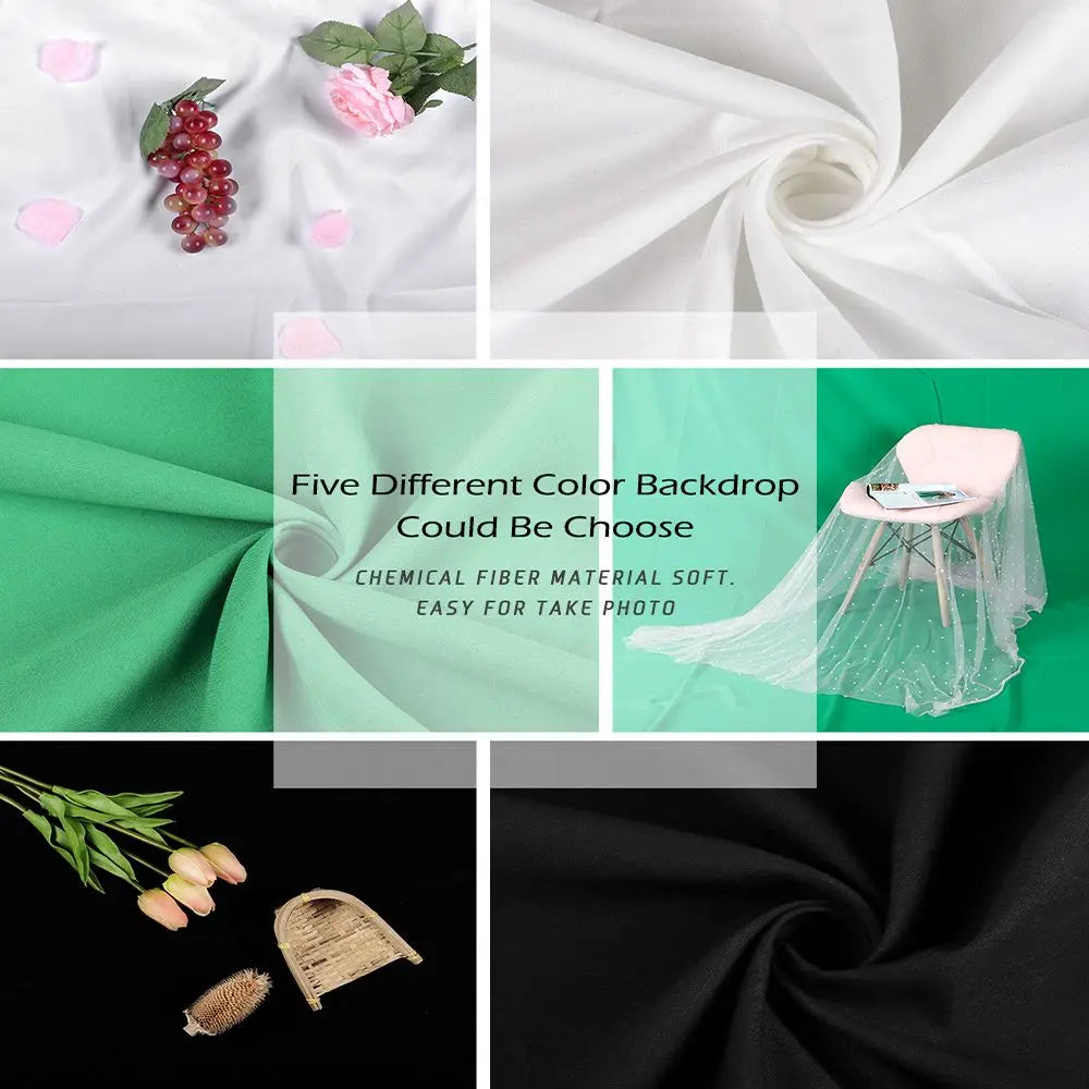 Photography Background Backdrop Cloth Smooth Green White Black Pure Cotton Chromakey Screen Photo Studio Live Streaming