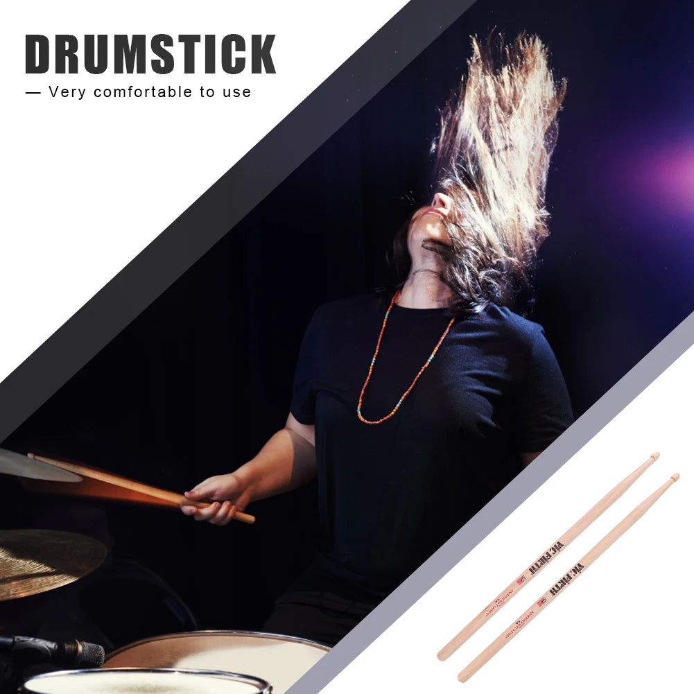 12/2PCS Drumsticks 5A Drum Sticks Consistent Weight&Pitch Jazz Drum Mallets American Hickory Drumsticks Percussion Accessories