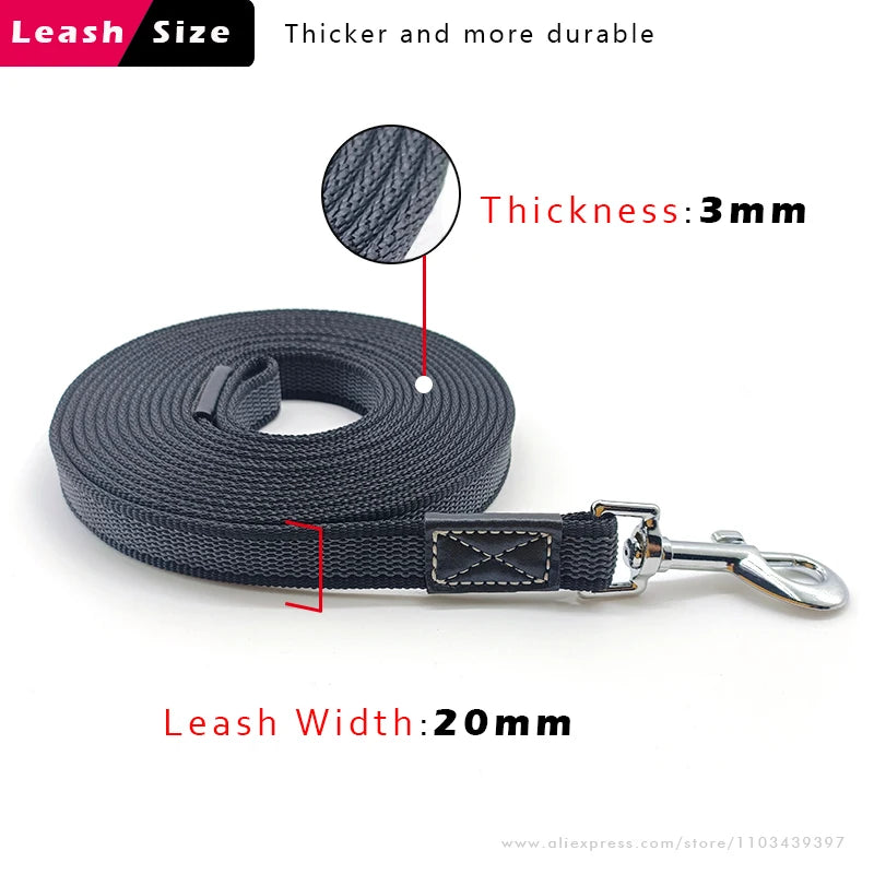 Non Slip Dog Leash 2M 3M 5M 10M Small Big Pet Soft Light Lead Rope Black Traction Long Leashes 10 5 3 2 Meters Cat Accessories