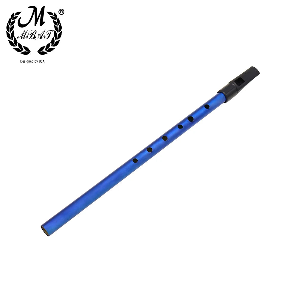 M MBAT 6 Holes Irish Whistle D Key Mouth Flute High quality Woodwind Musical Instrument Tin Penny Whistle Multi-color Brass Tube