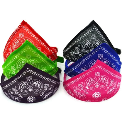 Cute Printed Bandana Cat Collar Puppy Dog Cat Scarf Collar Adjustable Triangular Pet Banadana Collar for Kittens Small Animals