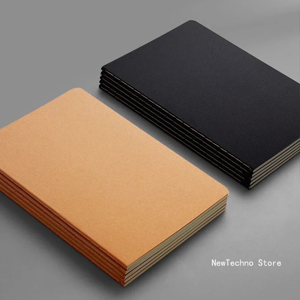 A5/B5/A4 Notebook Kraft Paper Grid Sketchbook Lined Planner Notepad Portable Blank Notebook Simple Daily Diary Book