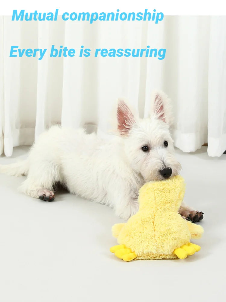 Dog Plush Sound Toy Yellow Duck Pet Interactive Training Stuffed Toys Cute No Fill Chewing Pet Supplies For Cat