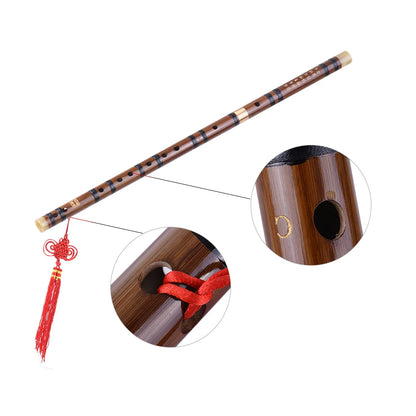 Pluggable Bitter Bamboo Flute Dizi Traditional Handmade Chinese Musical Woodwind Instrument Key C/D/G Professional Performance