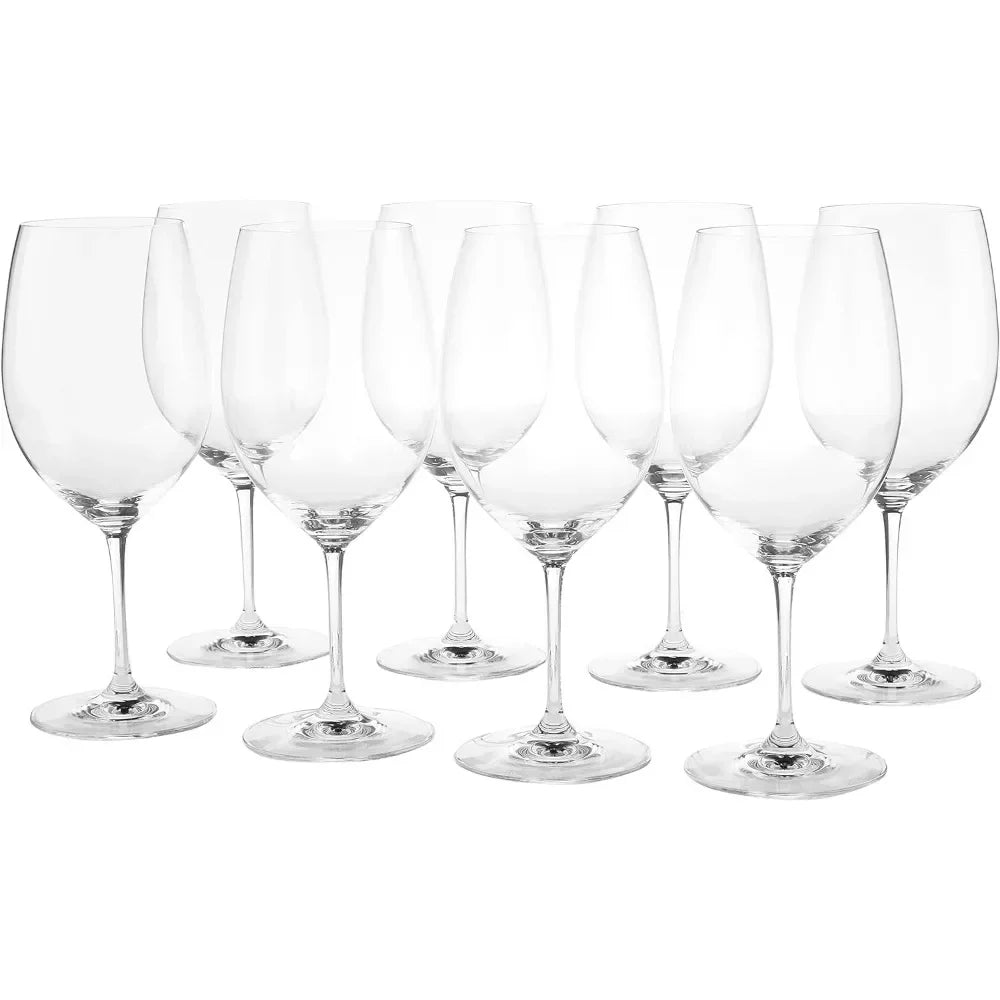 Glass Cups Set Riedel VINUM Bordeaux/Merlot/Cabernet Wine Glasses Pay for 6 Get 8 Luxury Crystal Cups 21.52 Ounce Glass Tea Cup