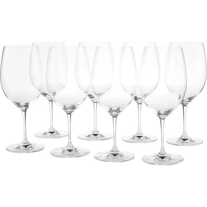 Glass Cups Set Riedel VINUM Bordeaux/Merlot/Cabernet Wine Glasses Pay for 6 Get 8 Luxury Crystal Cups 21.52 Ounce Glass Tea Cup