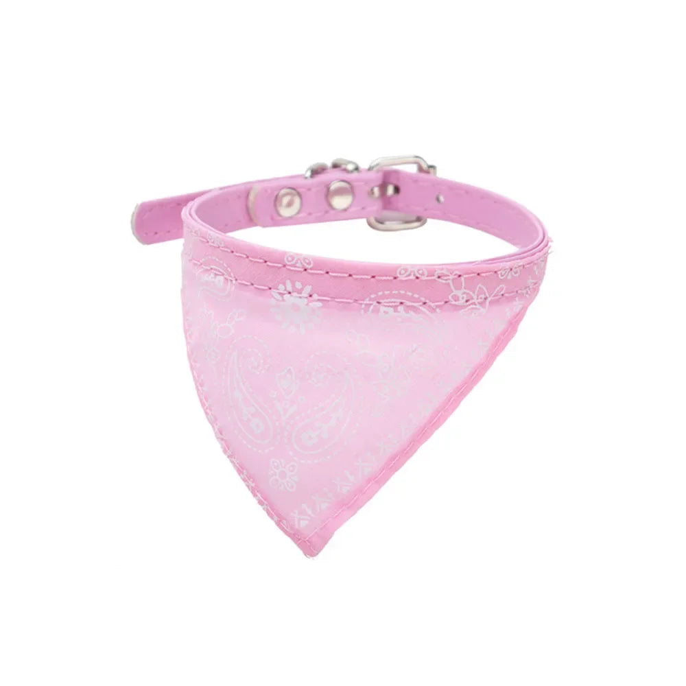 Cute Printed Bandana Cat Collar Puppy Dog Cat Scarf Collar Adjustable Triangular Pet Banadana Collar for Kittens Small Animals