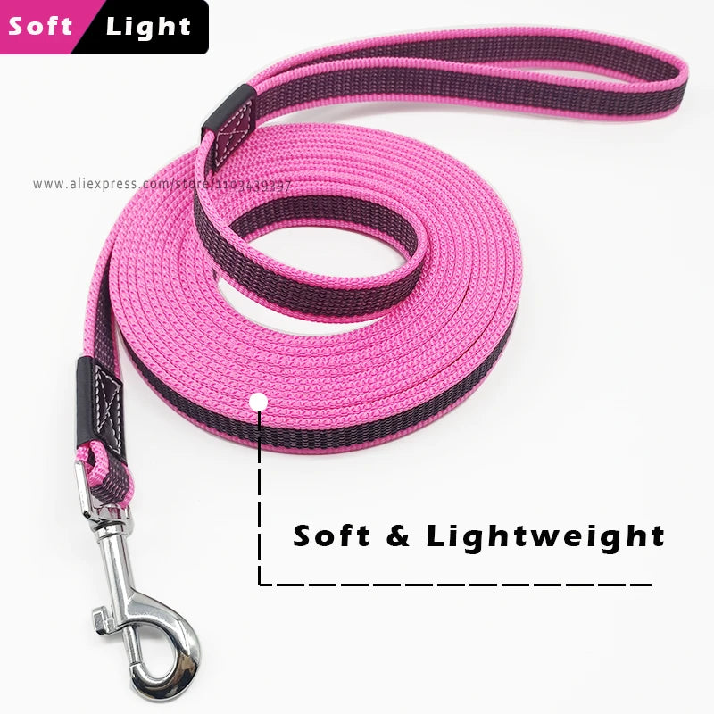 Non Slip Dog Leash 2M 3M 5M 10M Small Big Pet Soft Light Lead Rope Black Traction Long Leashes 10 5 3 2 Meters Cat Accessories