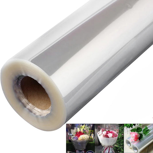 Clear Wrapping Cellophane Film Wrap Roll Gift Flower Bouquet Baskets Wrapping Paper Decorative Crafts Paper Film 20m X 50cm