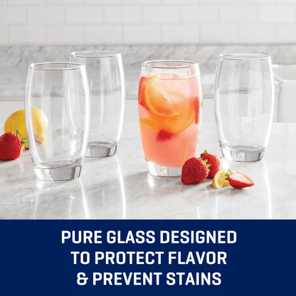 Ellendale Drinking Glasses 16 Ounces Set of 8 durable to withstand heavy daily use appropriate in casual or formal settings