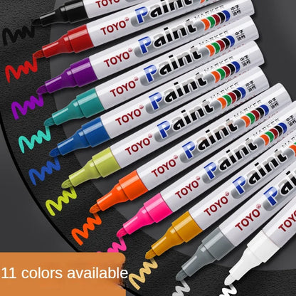 1Pcs Waterproof Cars Wheel Tire Oily Mark Pen Auto Rubber Tyre Colorful Permanent Paint Pen Graffiti Touch Up Paint Marker Pen