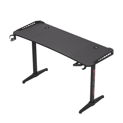 Height Adjustable Gaming Desk Standing Desk, Large Gaming Computer Desk with RGB LED Lights for Gaming and Home Office,Black