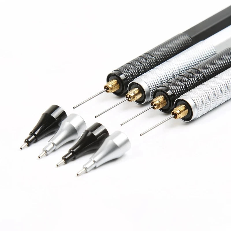 1Pc Mechanical Pencil 0.3/0.5/0.7/2.0mm Low Center of Gravity Metal Drawing Special Pencil Office School Writing Art Supplies