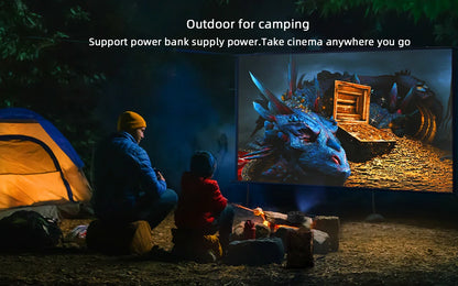 YT200 Smart Projector Auto Focus Android LED HD Projetor Supports Decoding 1080P Videos Home Cinema Outdoor Portable