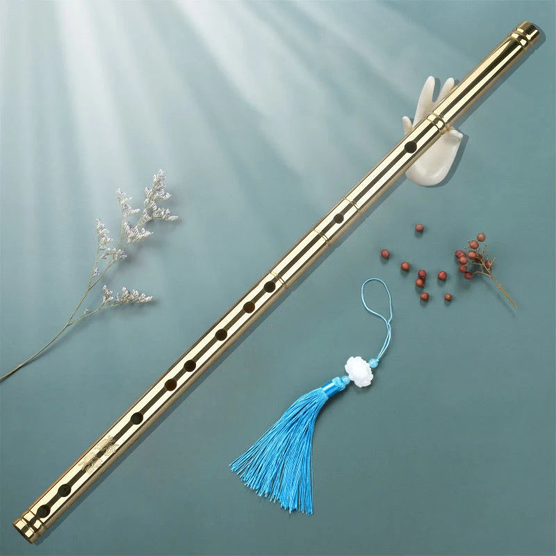 Professional  H62 Brass Tube  CDEFG Key 8 Holes Flute  Chinese Metal Flute  Classic Woodwind Musical Instrument