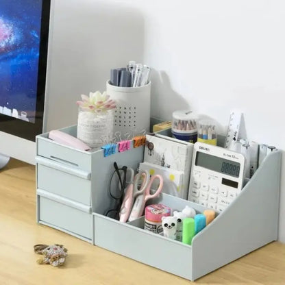 Desk Accessories Office Desk Organizer Stationery Dormitory Brush Stand for Pens Organizer Desktop Makeup Storage Box