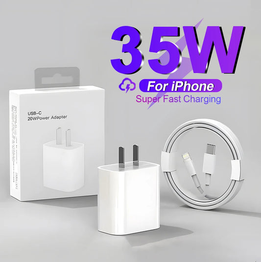 NEW Original PD 35W Fast Charger For iPhone 15 14 13 11 12 Pro Max Plus XS XR USB C Cable Fast Charging Type-C Cables Accessorie