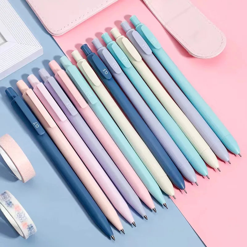 6pcs/set Fashion Macaron Mechanical Pencil Cute 0.5/0.7mm Student Automatic Pen For Kids Gift School Stationery Office Supplies