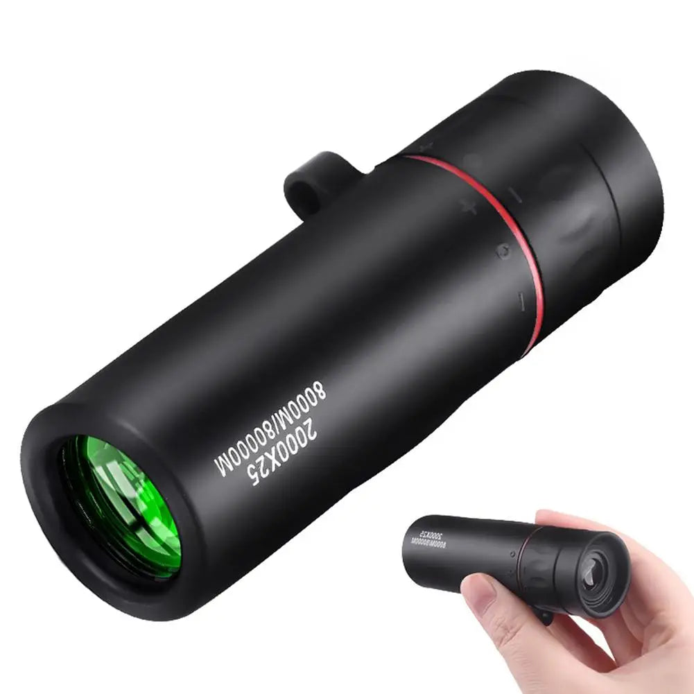 2000x25 HD Monocular Telescope with Phone Camera Adapter for Bird Watching Hunting Hiking Camping Wildlife